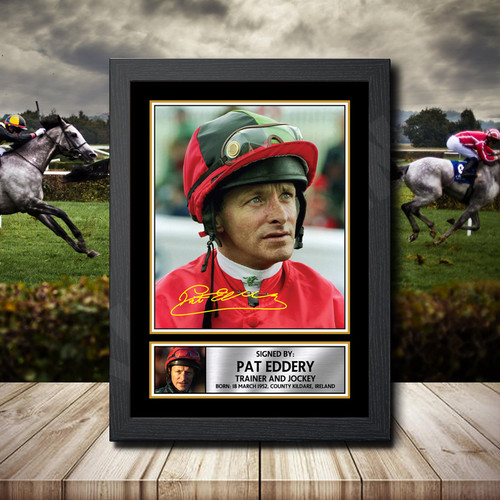 Pat Eddery printed autograph poster print