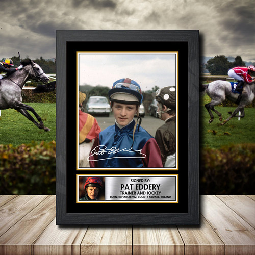 Pat Eddery printed autograph poster print