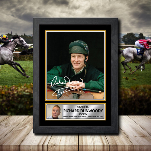 Richard Dunwoody printed autograph poster print