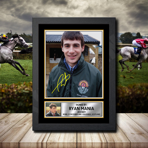 Ryan Mania Action Shot Edition printed autograph poster print