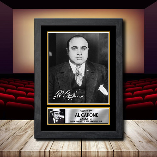 Al Capone Gangster printed autograph poster print