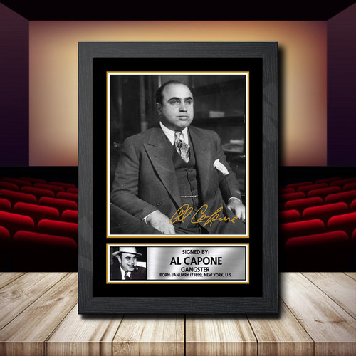 Al Capone Gangster 2 printed autograph poster print