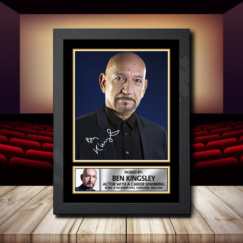 Ben Kingsley 2 printed autograph poster print