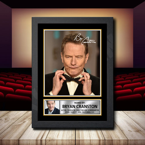Bryan Cranston printed autograph poster print