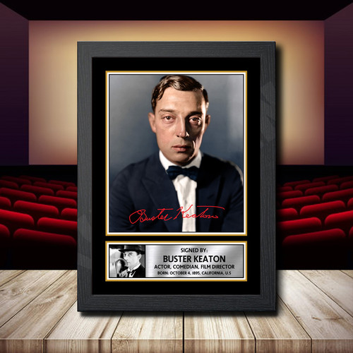 Buster Keaton printed autograph poster print