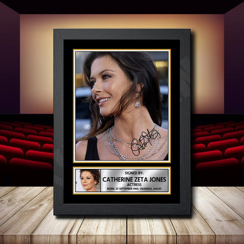 Catherine Zeta Jones printed autograph poster print