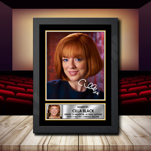 Cilla Black 2 printed autograph poster print