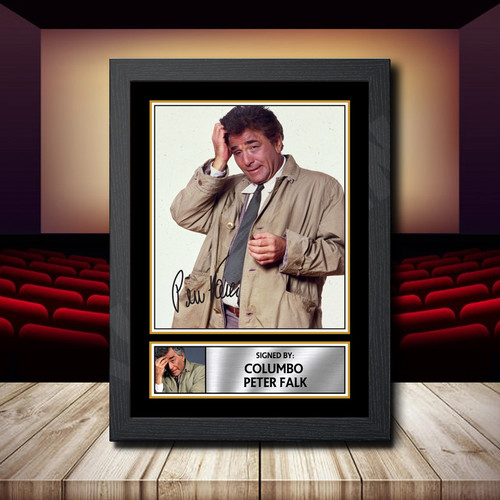 Columbo Peter Falk 2 printed autograph poster print
