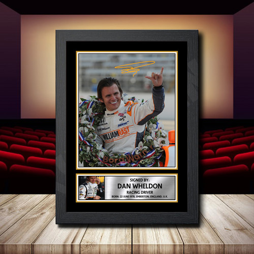 Dan Wheldon 2 printed autograph poster print