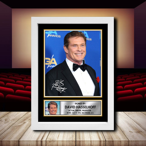 David Hasselhoff 2 printed autograph poster print - view 2