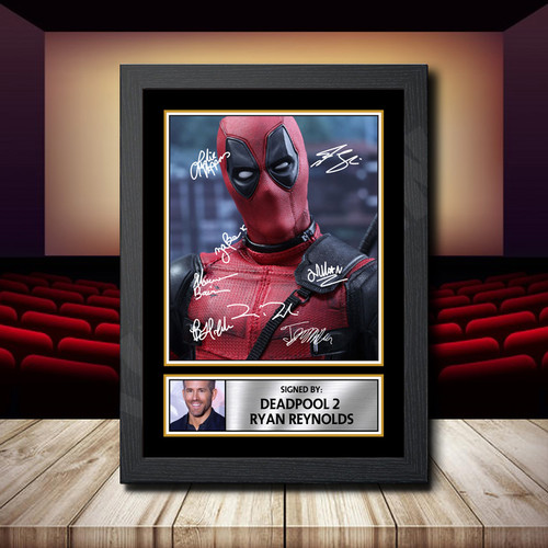 Deadpool 2 Ryan Reynolds 2 printed autograph poster print