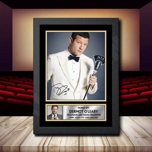 Dermot O Leary printed autograph poster print
