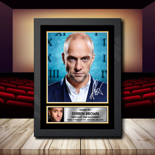 Derren Brown printed autograph poster print