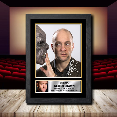 Derren Brown 2 printed autograph poster print