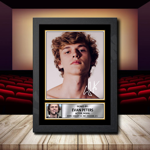 Evan Peters printed autograph poster print