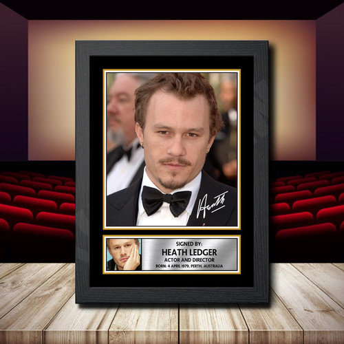 Heath Ledger 2 printed autograph poster print