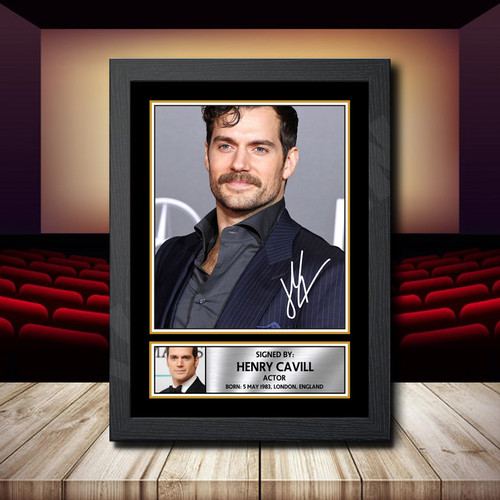 Henry Cavill printed autograph poster print