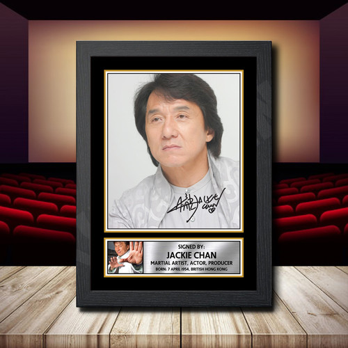 Jackie Chan 2 printed autograph poster print
