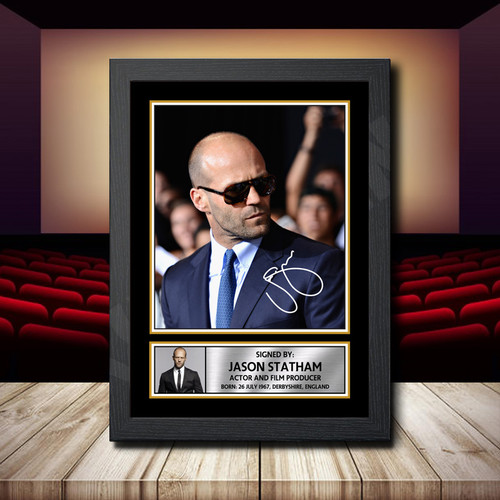 Jason Statham 2 printed autograph poster print