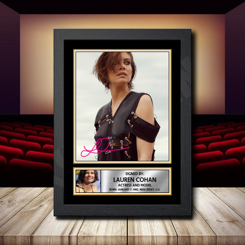 Lauren Cohan printed autograph poster print