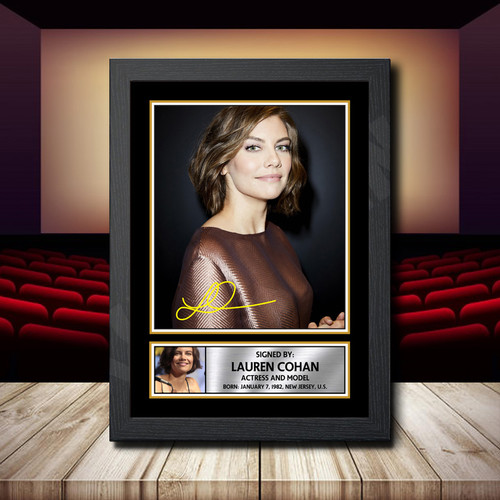 Lauren Cohan 2 printed autograph poster print