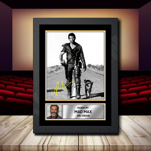 Mad Max Mel Gibson printed autograph poster print