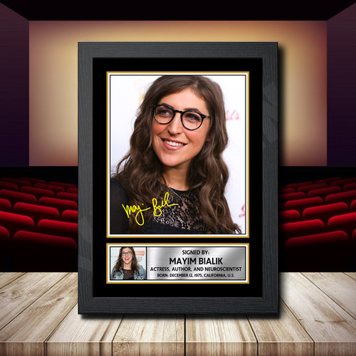 Mayim Bialik printed autograph poster print