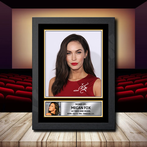 Megan Fox printed autograph poster print