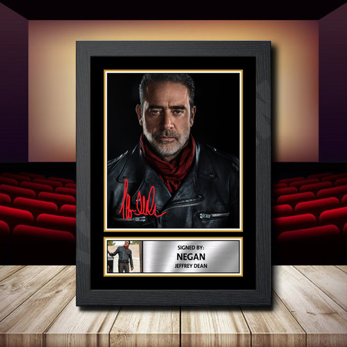 Negan J Dean 2 printed autograph poster print