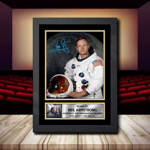 Neil Armstrong 2 printed autograph poster print
