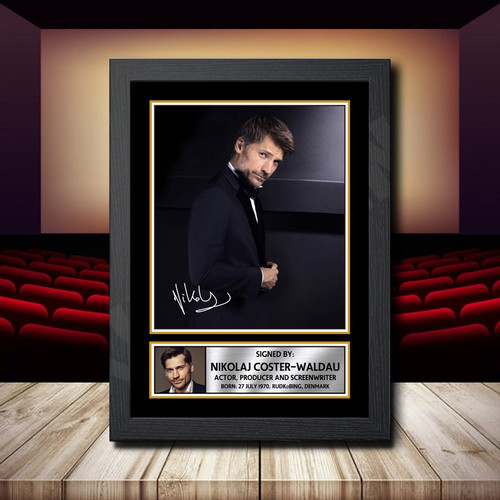 Nikolaj Coster-Waldau printed autograph poster print