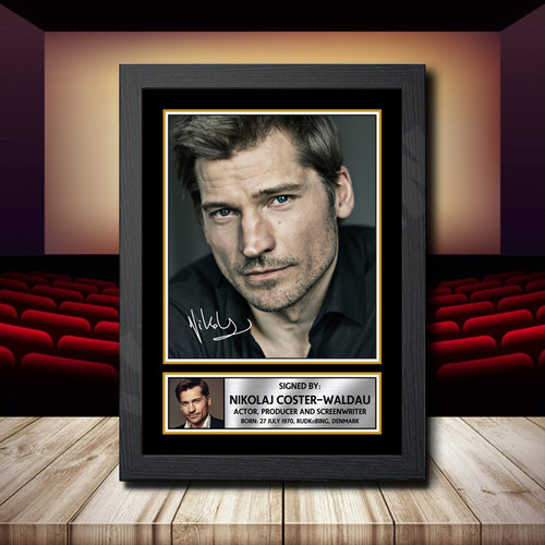 Nikolaj Coster-Waldau 2 printed autograph poster print