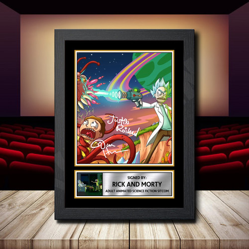 Rick Morty 2 printed autograph poster print