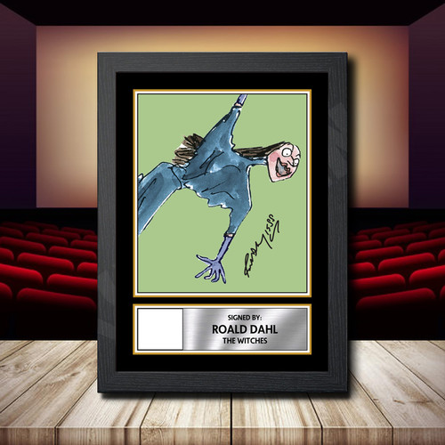 Roald Dahl The Witches printed autograph poster print