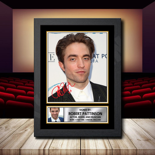 Robert Pattinson 2 printed autograph poster print