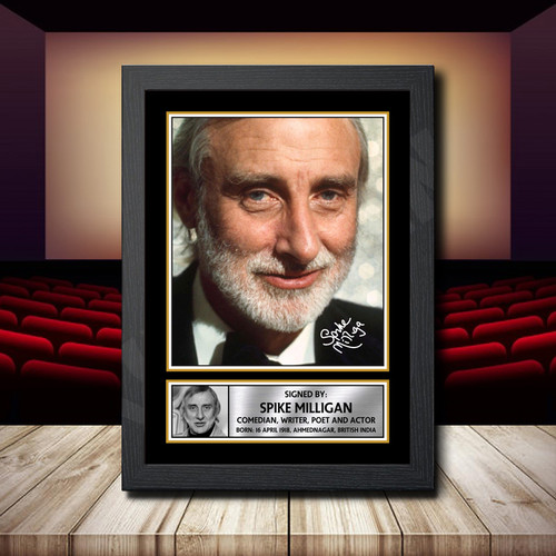 Spike Milligan 2 printed autograph poster print
