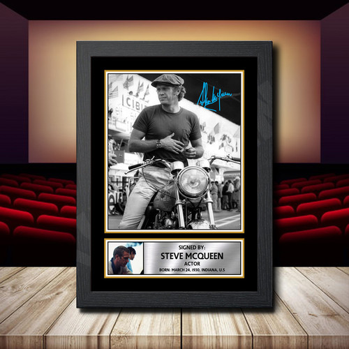 Steve Mcqueen printed autograph poster print