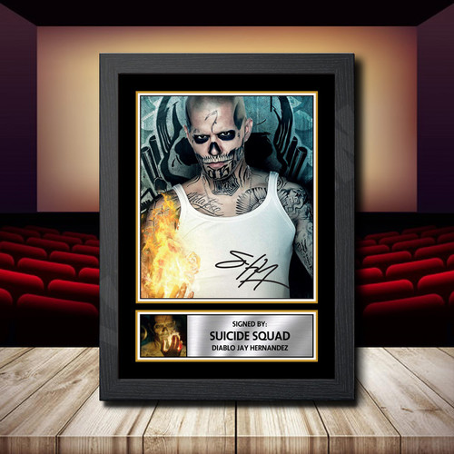 Suicide Squad Diablo Jay Hernandez printed autograph poster print