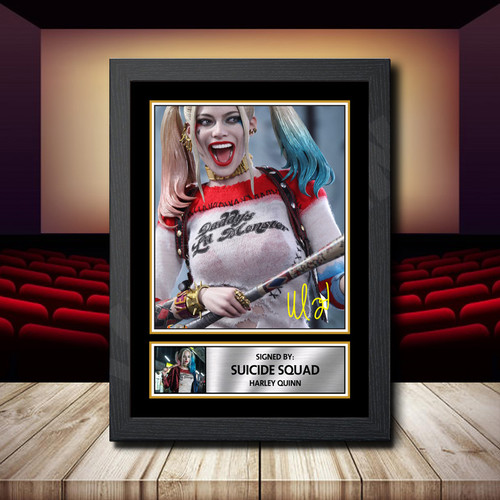 Suicide Squad Harley Quinn printed autograph poster print