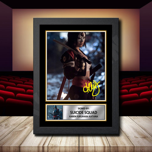 Suicide Squad Karen Fukuhara Katana 2 printed autograph poster print