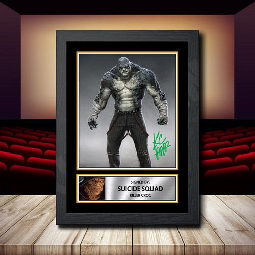 Suicide Squad Killer Croc 2 printed autograph poster print