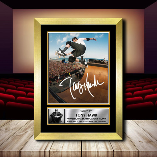 Tony Hawk printed autograph poster print