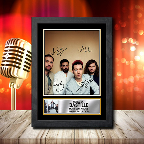 Bastille Bad Blood 1 printed autograph poster print