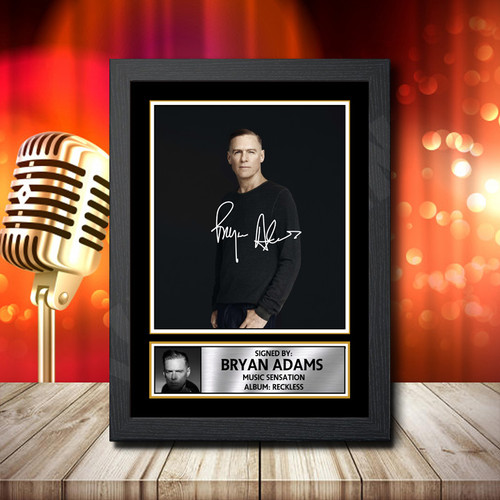 Bryan Adams Reckless 1 printed autograph poster print
