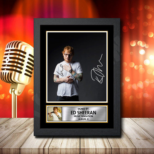 Ed Sheeran X 1 printed autograph poster print