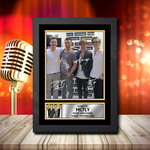 Mcfly Nemory Lane 2 printed autograph poster print