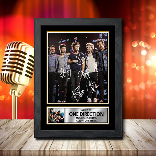 One Direction One Thing 2 printed autograph poster print