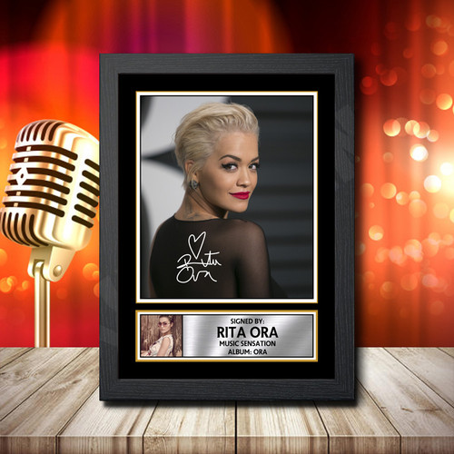 Rita Ora 1 printed autograph poster print