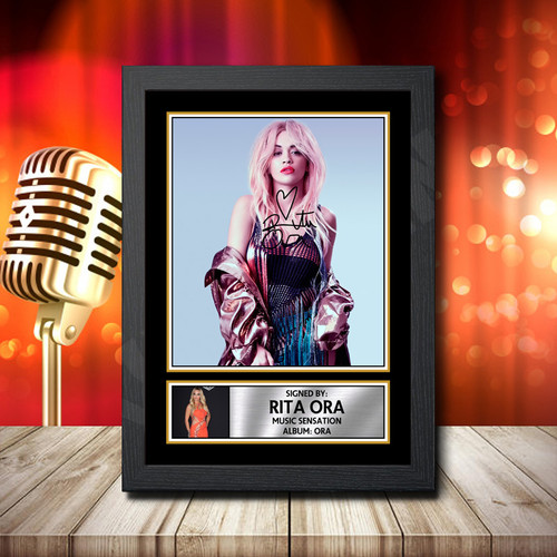 Rita Ora 2 printed autograph poster print