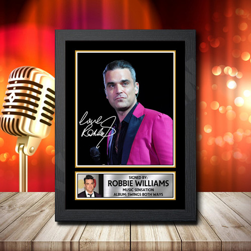 Robbie Williams Swings Both Ways 2 printed autograph poster print